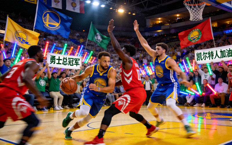 篮球NBA总决赛现场盛况 - 球员激烈对抗，观众席座无虚席
